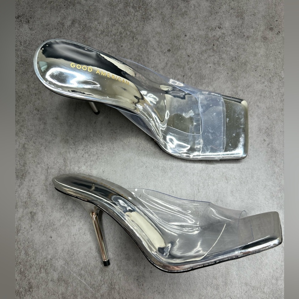 Good American “Emma Slip” Heels – Size 9